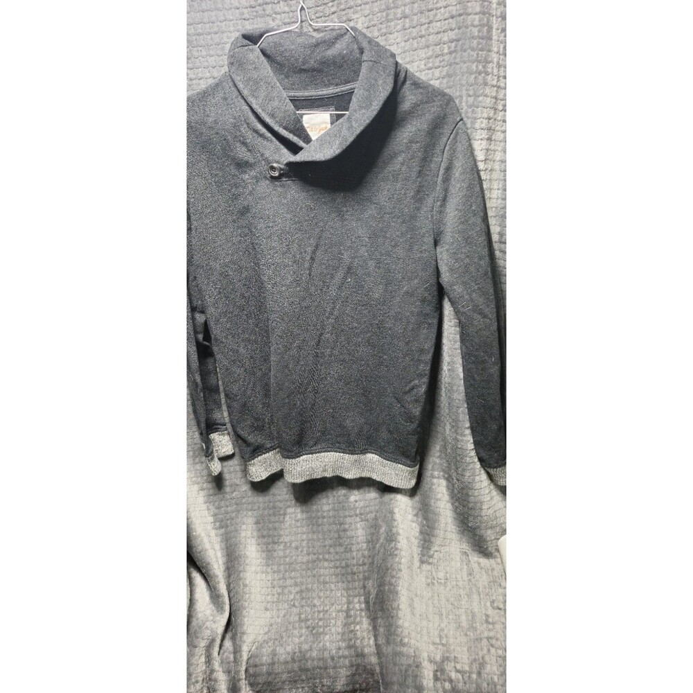 Cat & Jack Girls XL (16) Sweater • Scalloped Trim • Long Sleeve • Dark Gray •